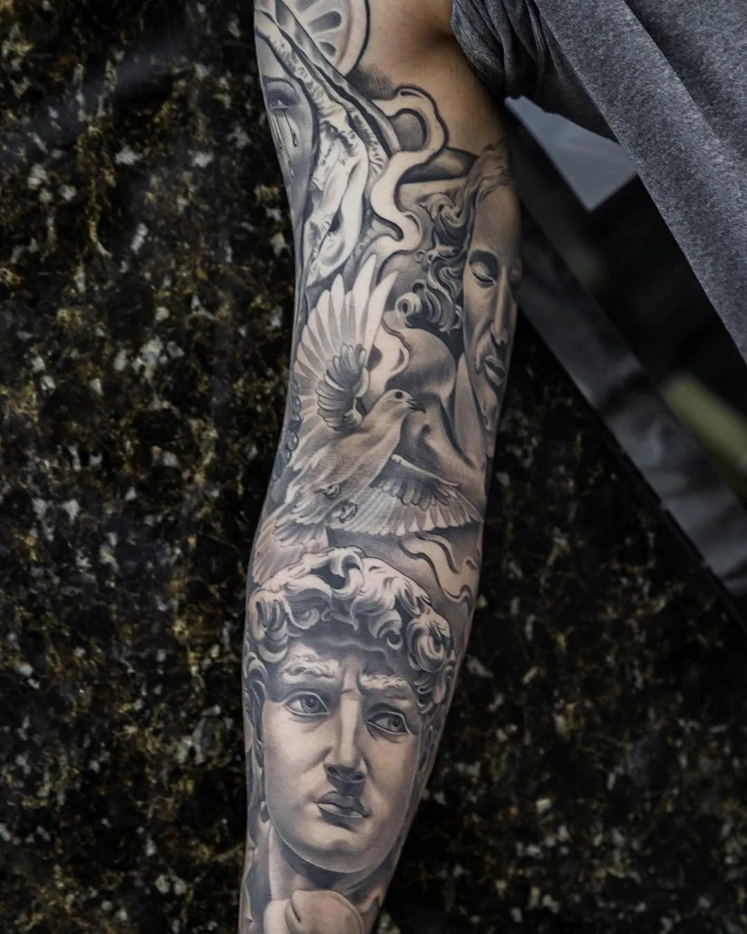 David sleeve, healed, healed